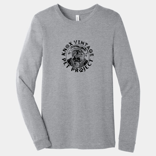 KVPP Black Print - Unisex Heather CVC Long Sleeve Tee Thumbnail