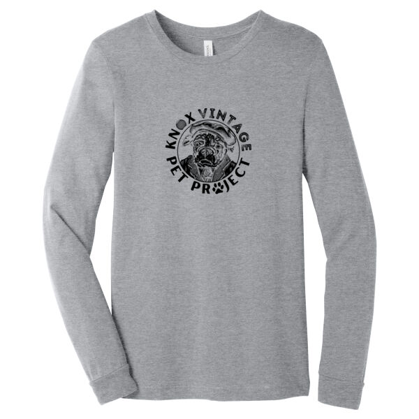 KVPP Black Print - Unisex Heather CVC Long Sleeve Tee Thumbnail