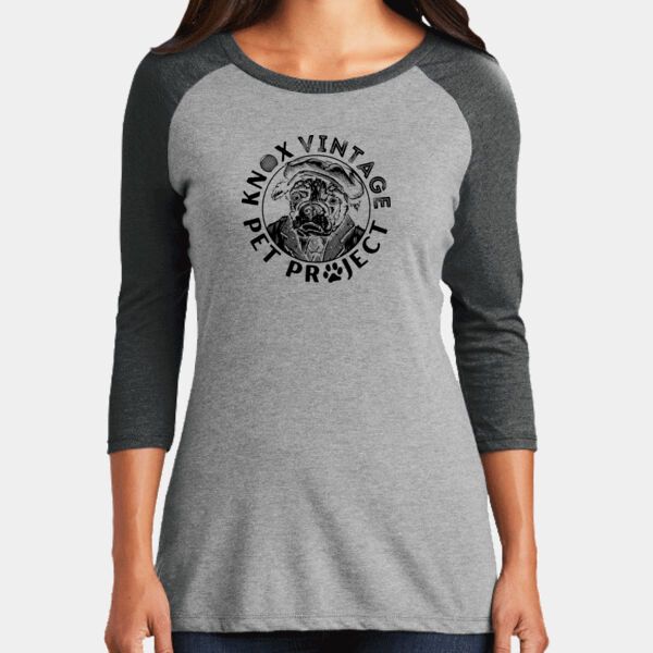 KVPP Black Print - Women's Perfect Tri ® 3/4 Sleeve Raglan Thumbnail