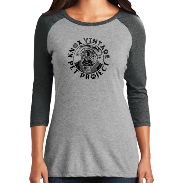 KVPP Black Print - Women's Perfect Tri ® 3/4 Sleeve Raglan Thumbnail