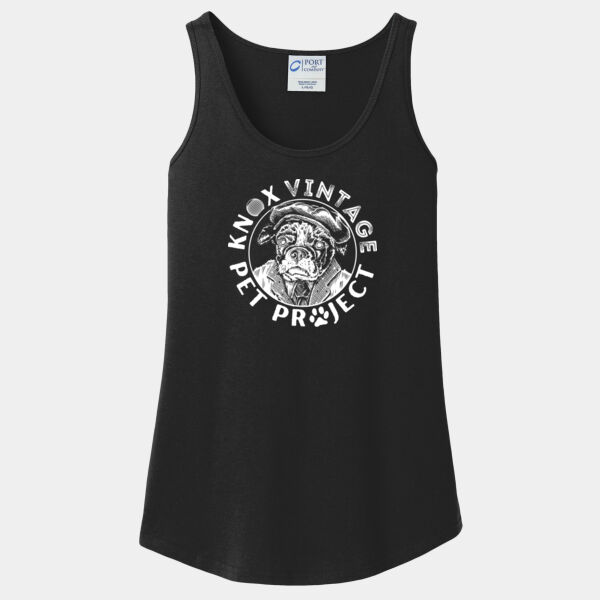 KVPP White Print - Ladies Core Cotton Tank Top Thumbnail