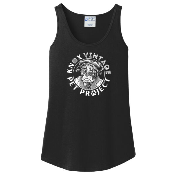KVPP White Print - Ladies Core Cotton Tank Top Thumbnail