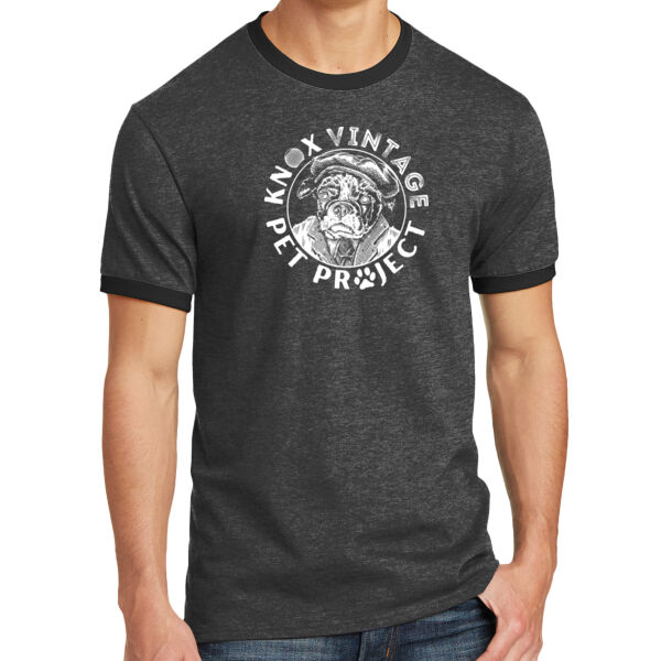 KVPP White Print - Core Cotton Ringer Tee Thumbnail