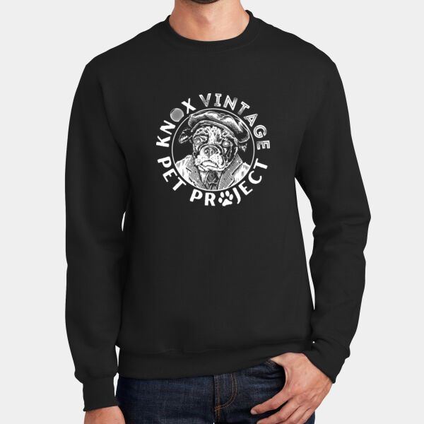 KVPP White Print - Essential Fleece Crewneck Sweatshirt Thumbnail