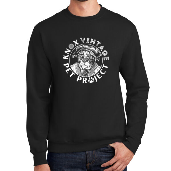 KVPP White Print - Essential Fleece Crewneck Sweatshirt Thumbnail
