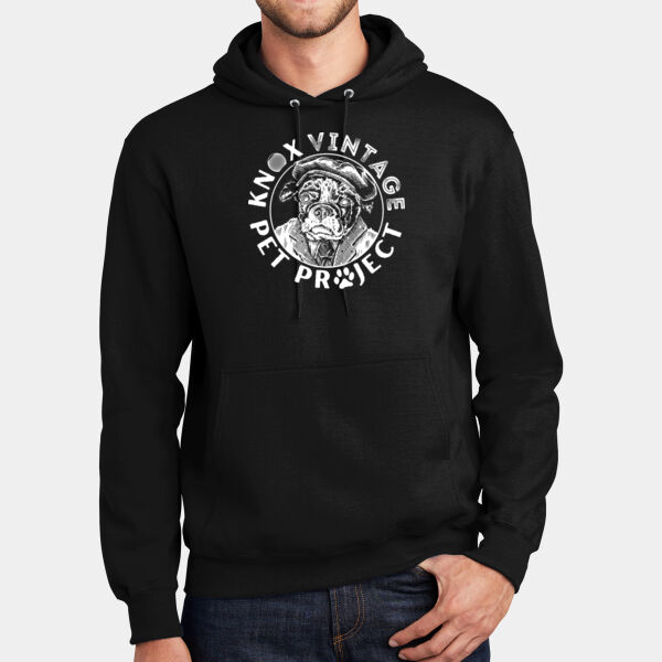 KVPP White Print - Essential Fleece Pullover Hooded Sweatshirt Thumbnail