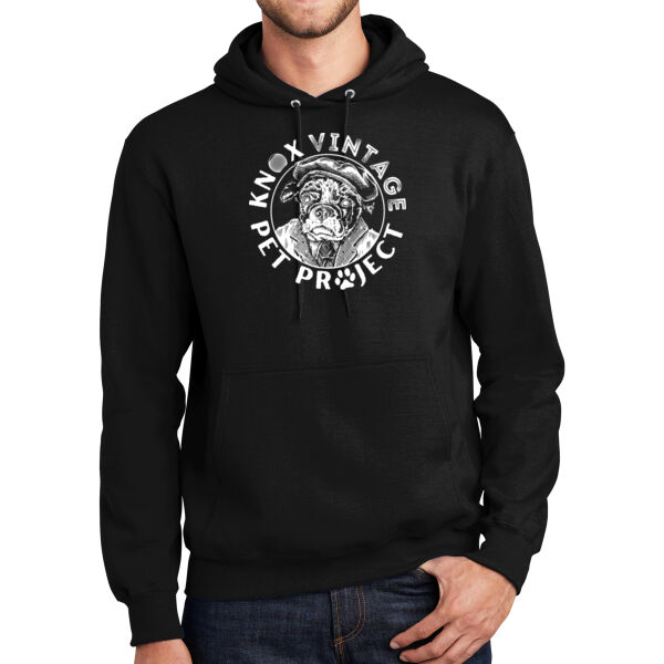 KVPP White Print - Essential Fleece Pullover Hooded Sweatshirt Thumbnail