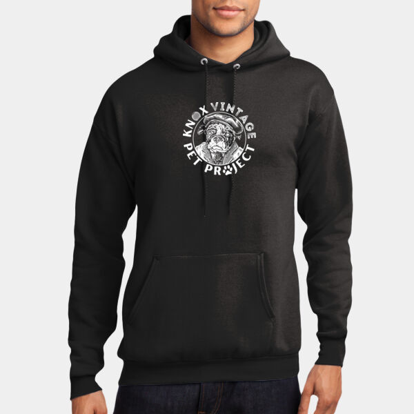 KVPP White Print - Core Fleece Pullover Hooded Sweatshirt Thumbnail