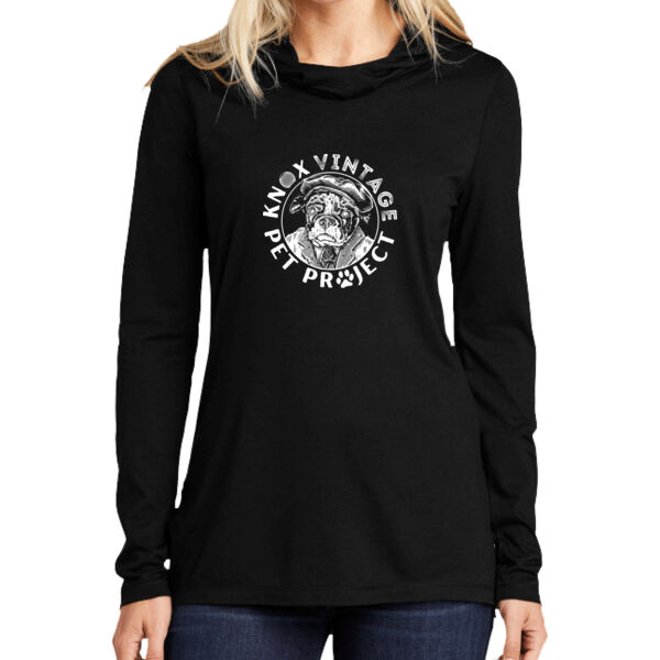 KVPP White Print - Ladies PosiCharge ® Tri Blend Wicking Long Sleeve Hoodie Thumbnail