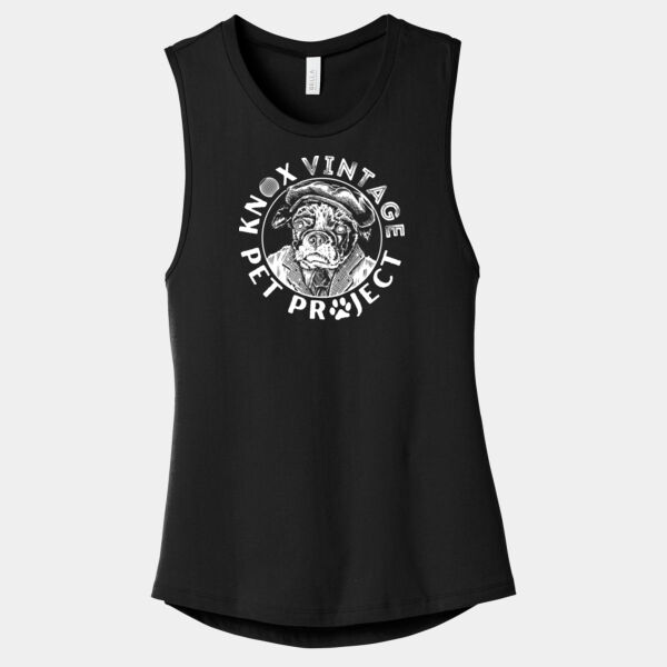 KVPP White Print - Women's Jersey Muscle Tank Thumbnail
