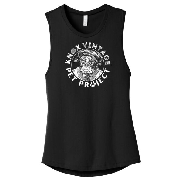 KVPP White Print - Women's Jersey Muscle Tank Thumbnail
