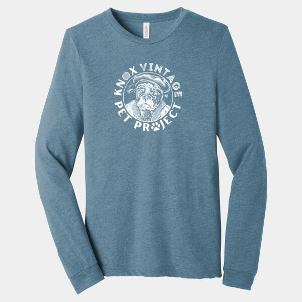 KVPP White Print - Unisex Triblend Long Sleeve Tee Thumbnail