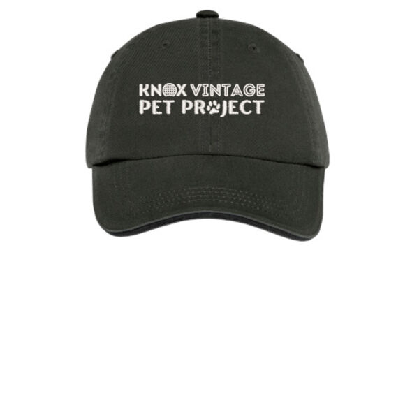 KVPP White Embroidered  - Sandwich Bill Cap with Striped Closure Thumbnail