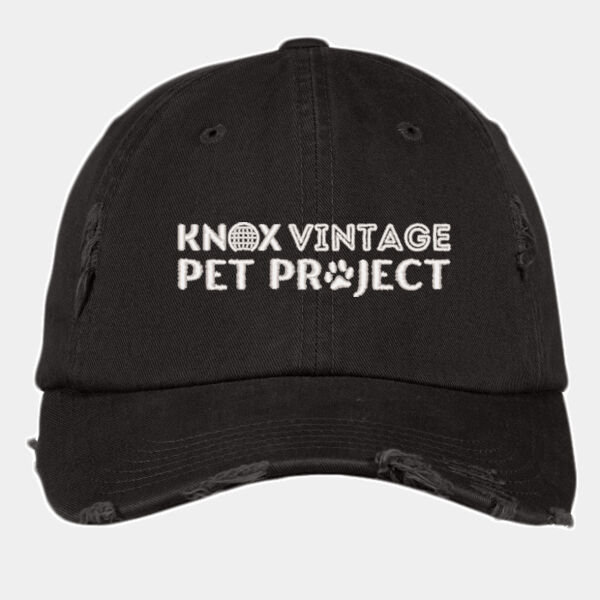 KVPP White Embroidered  - Distressed Cap Thumbnail