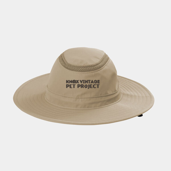 KVPP Black Embroidered  - Outdoor Ventilated Wide Brim Hat Thumbnail