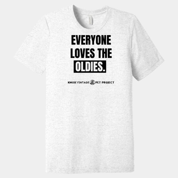 Everyone Loves the Oldies Black Print - Unisex Triblend Short Sleeve Tee Thumbnail