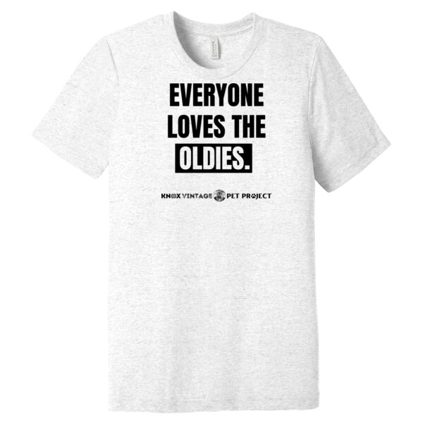 Everyone Loves the Oldies Black Print - Unisex Triblend Short Sleeve Tee Thumbnail