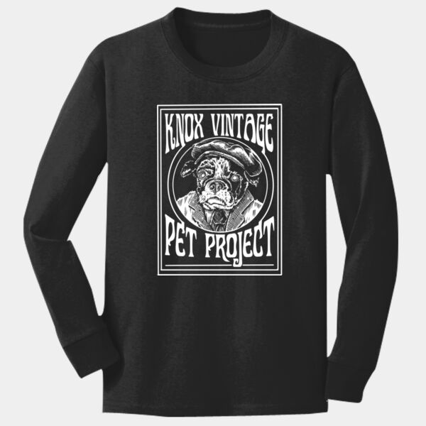 Legacy White Print - Youth Long Sleeve Core Cotton Tee Thumbnail