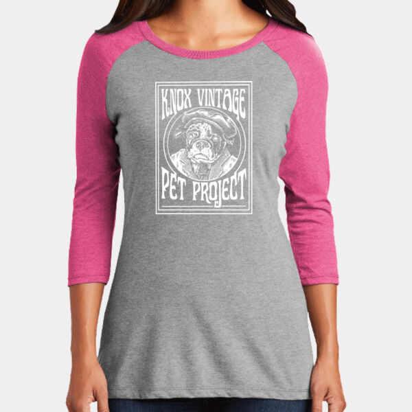Legacy White Print - Women's Perfect Tri ® 3/4 Sleeve Raglan Thumbnail