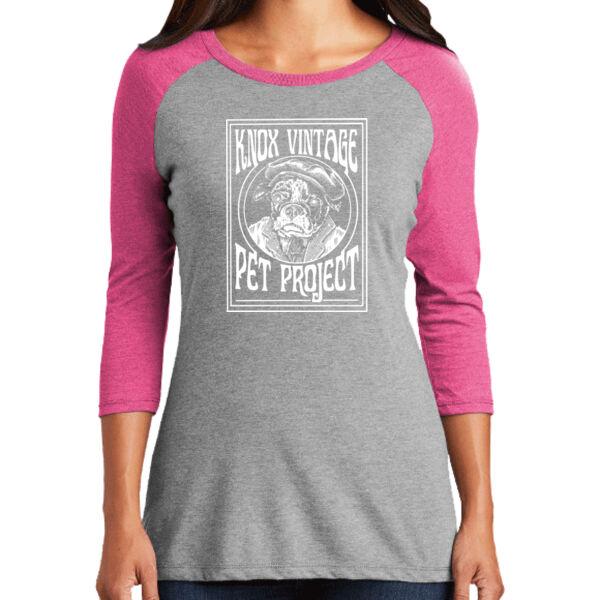 Legacy White Print - Women's Perfect Tri ® 3/4 Sleeve Raglan Thumbnail