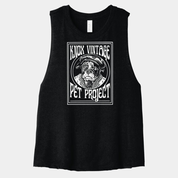 Legacy White Print - Women's Racerback Cropped Tank Thumbnail