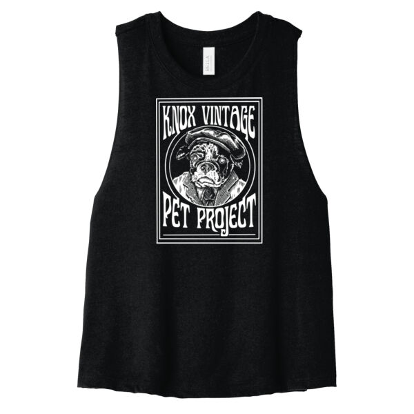 Legacy White Print - Women's Racerback Cropped Tank Thumbnail