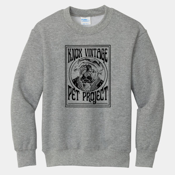 Legacy Black Print - Youth Core Fleece Crewneck Sweatshirt Thumbnail