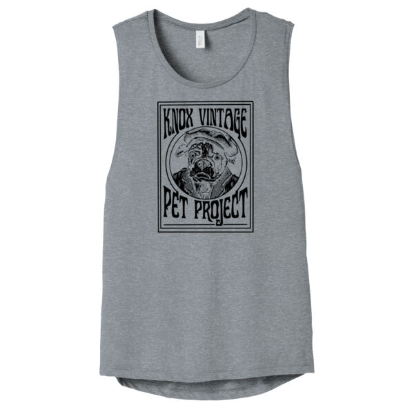 Legacy Black Print - Women's Flowy Scoop Muscle Tank Thumbnail