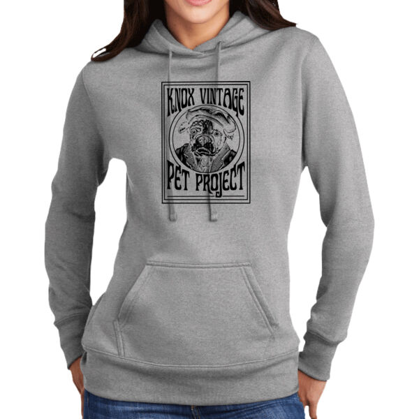 Legacy Black Print - Ladies Core Fleece Pullover Hooded Sweatshirt Thumbnail