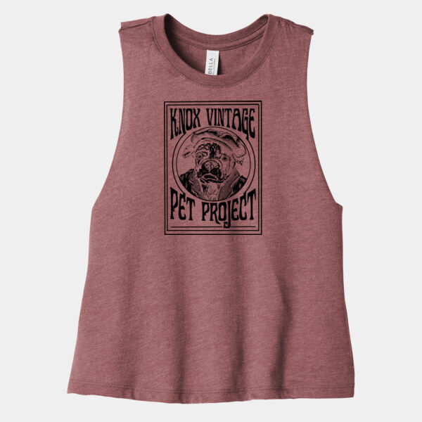 Legacy Black Print - Women's Racerback Cropped Tank Thumbnail