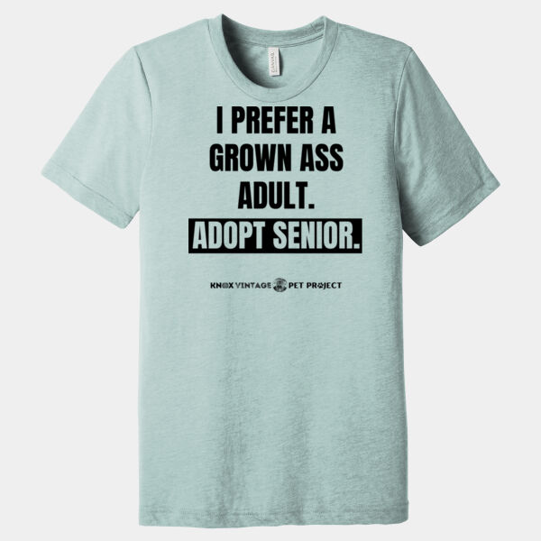 Grown Ass Adult Black Print - Unisex Triblend Short Sleeve Tee Thumbnail