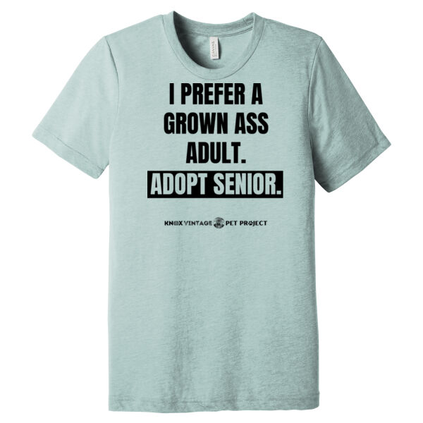 Grown Ass Adult Black Print - Unisex Triblend Short Sleeve Tee Thumbnail