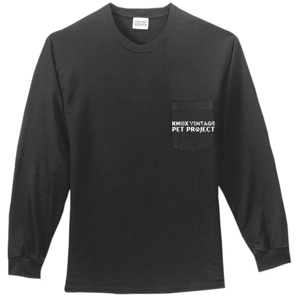 ODNT Printed front pocket full back - Tall Long Sleeve Essential Pocket Tee Thumbnail