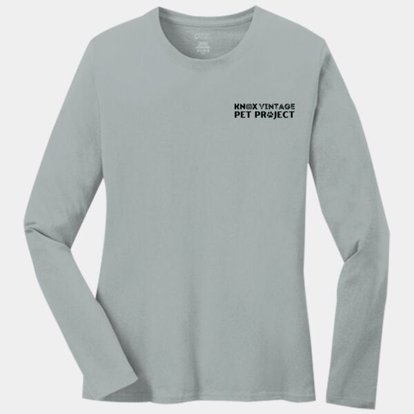 ODNT Printed front and back - Heavyweight Ring Spun Pocket Tee 2 - Ladies Long Sleeve Core Cotton Tee Thumbnail