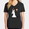 Ladies Core Cotton V-Neck Tee Thumbnail