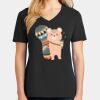 Ladies Core Cotton V-Neck Tee Thumbnail